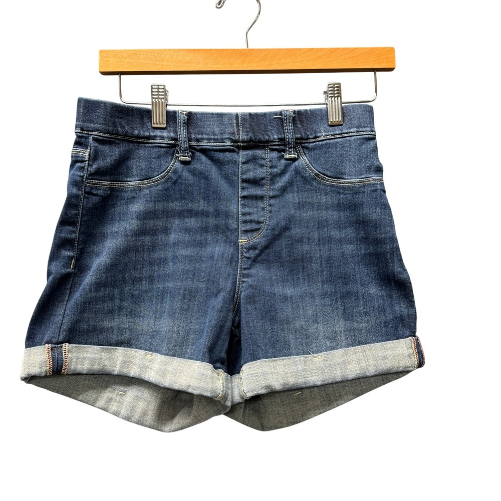 Judy Blue Pull On Jean Shorts Womens Medium Stretch Blue Denim Comfy
